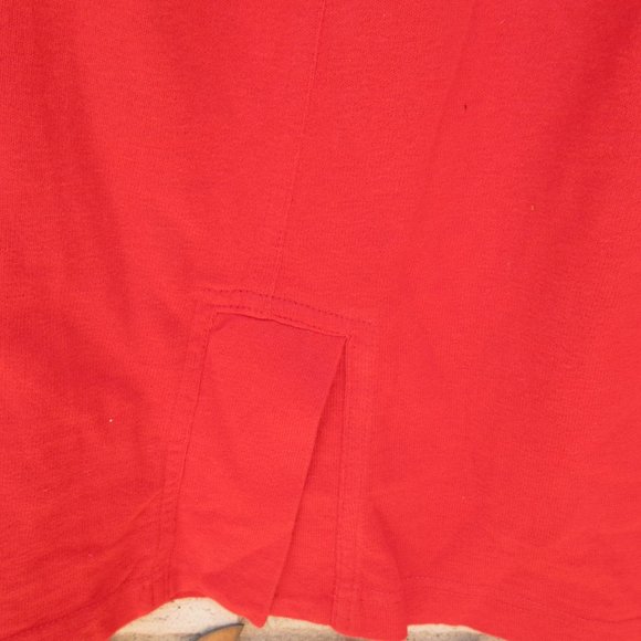 Red Cotton Skirt with Stretchy 24" Waist - Picture 3 of 4